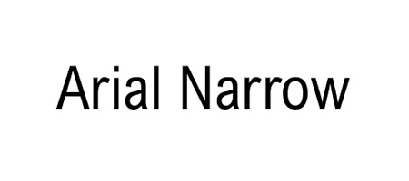 Is arial narrow a compressed font